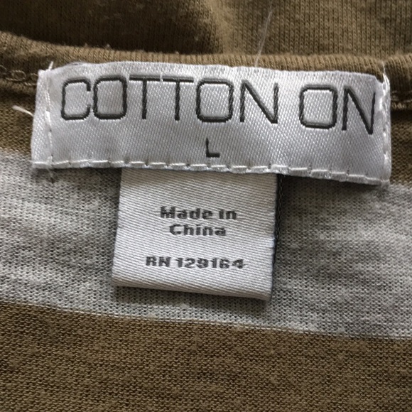 Cotton On Striped Tank Top Large Brown & Gray - Picture 7 of 8